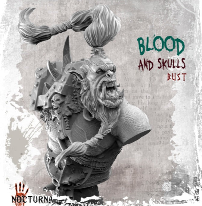 Miniature Blood and Skulls Bust sculpted by Nocturn