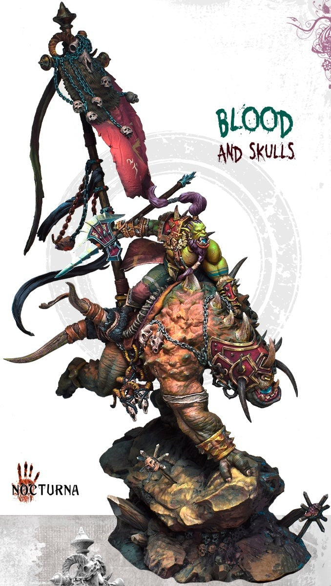 miniature Orc Rider sculpted by Nocturna