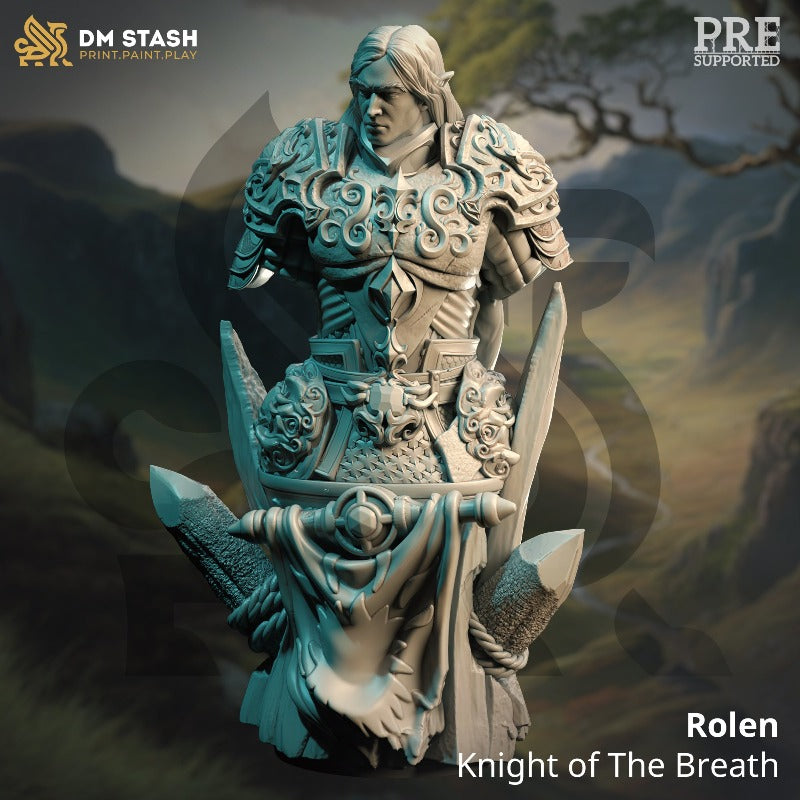 miniature Rolen - Knight of the Breath sculpted by DM Stash