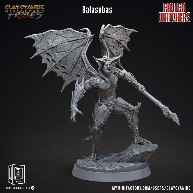 demon demonic, fiendish fighter male  unpainted resin unpainted resin 3D Printed Miniature