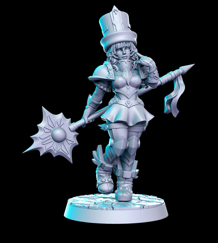 Human Female cleric  unpainted resin unpainted resin 3D Printed Miniature