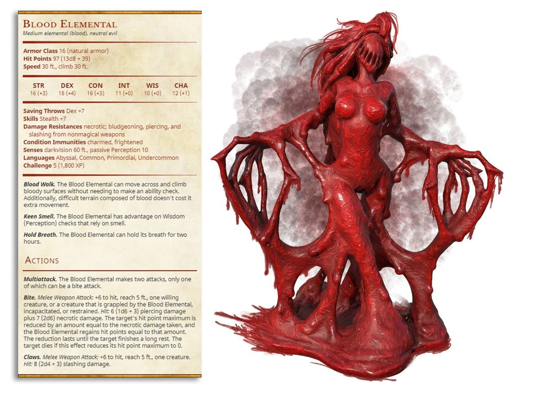 Blood elemental rpg mini