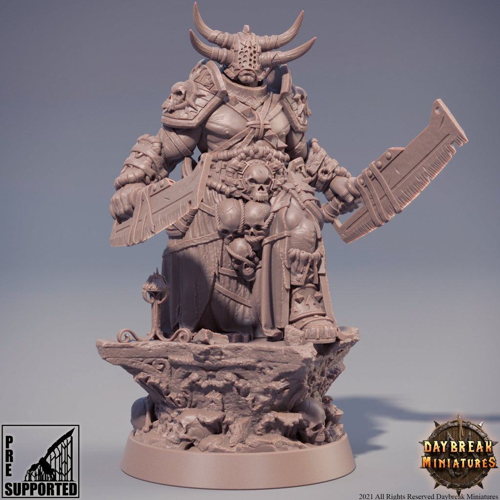 Armored skull decorated warrior
