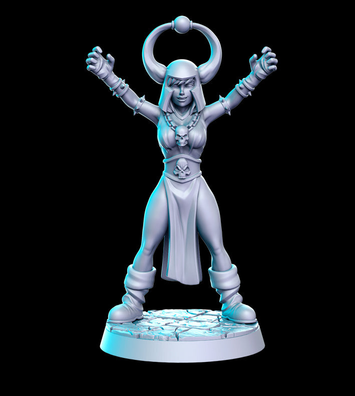 Unpainted resin female Sorceress