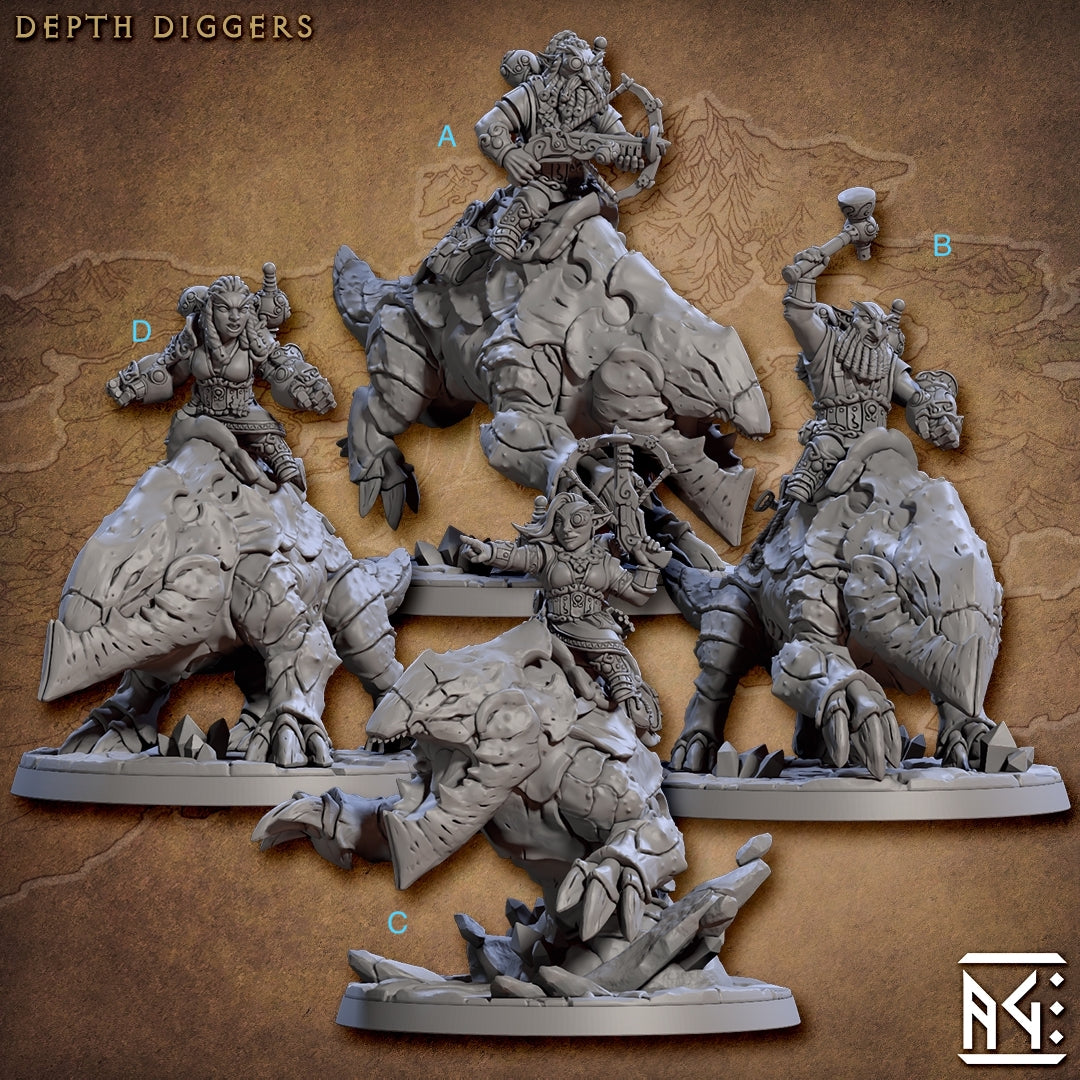 miniature Depth digger gnomes kit 1 sculpted by Artisan Guild