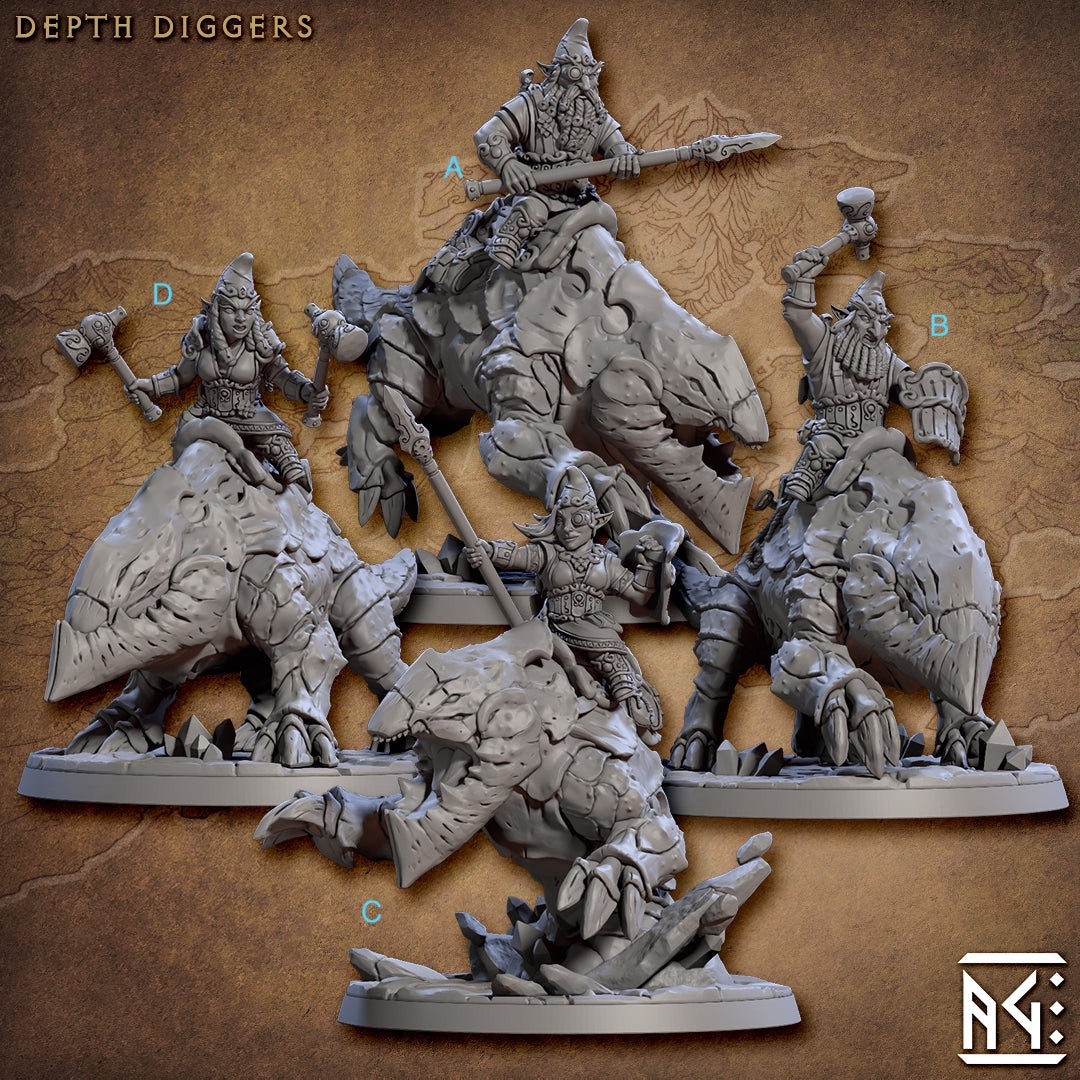miniature Depth digger gnomes kit 2 sculpted by Artisan Guild