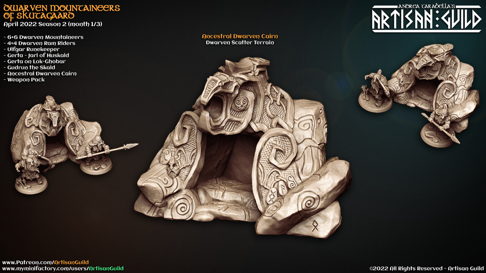 Viking Dwarven Dwarf cave Unpainted Resin 3D Printed Terrain