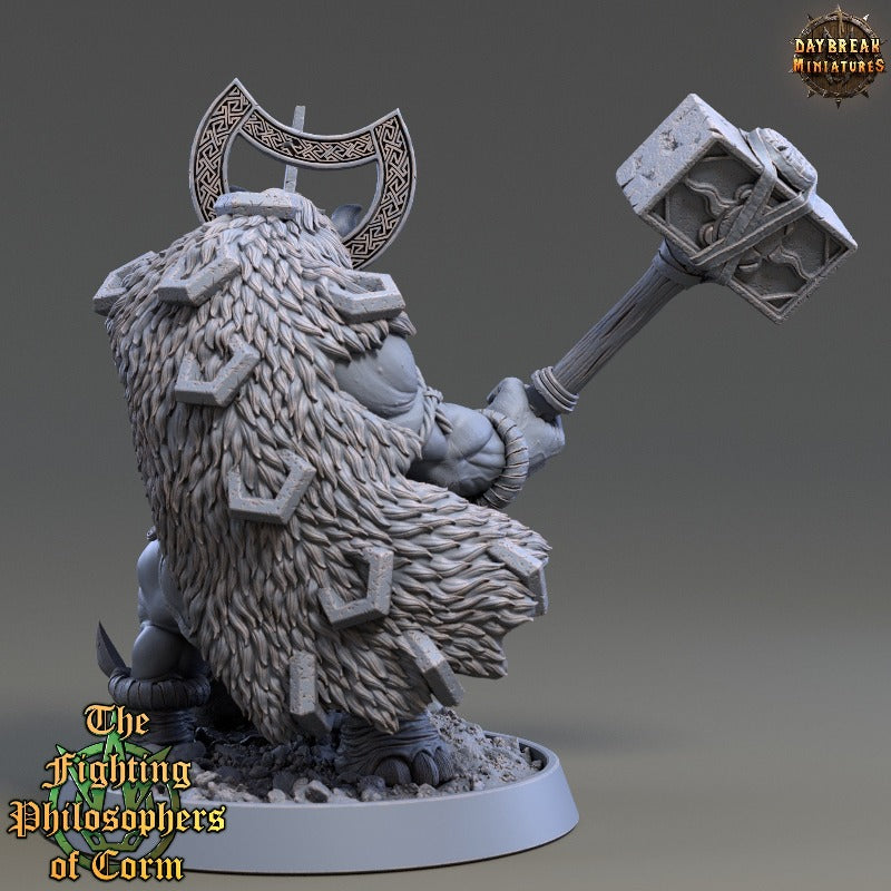 Rhino folk Ecphantus Hammermind sculpted by Daybreak miniatures