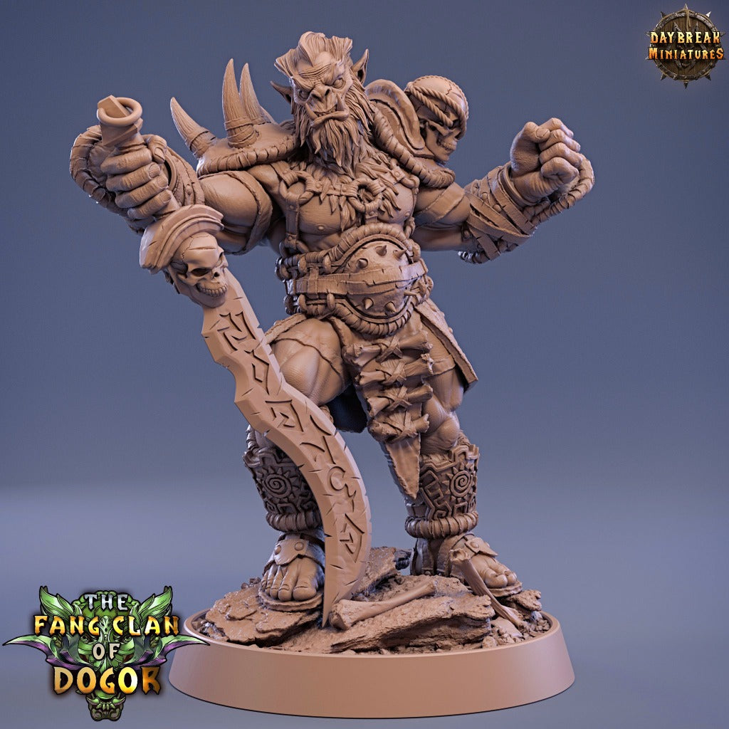 miniature Fin'gaa Stonefang sculpted by Daybreak miniatures