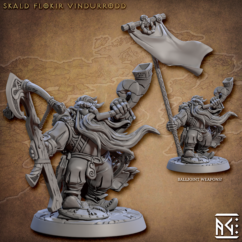 miniature Flokir Vindurrodd sculpted by Artisan Guild