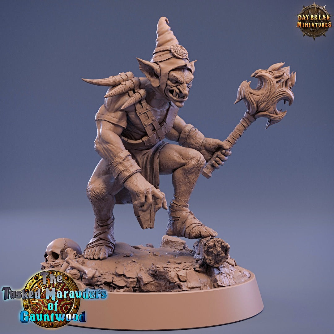 goblin armed with mace rpg mini