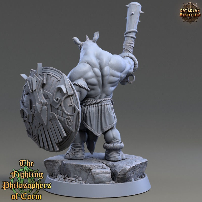 Rhino folk Geminus Studder sculpted by Daybreak miniatures