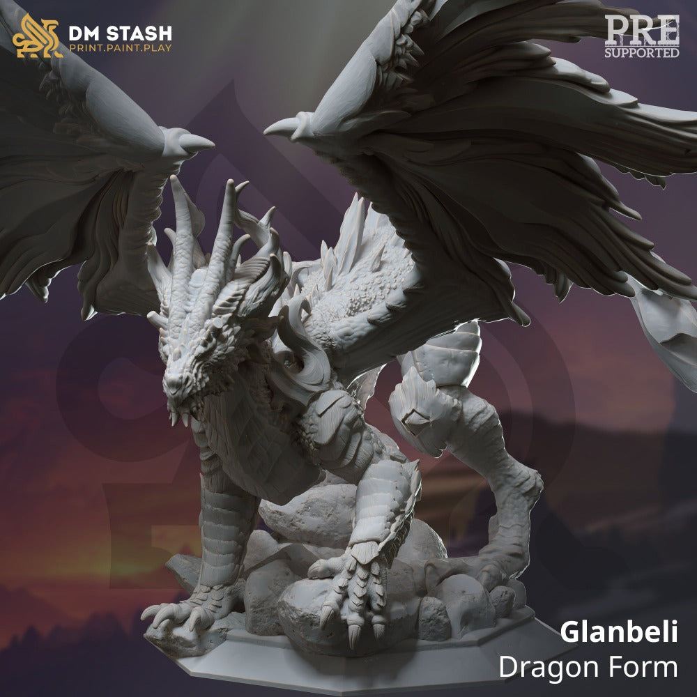 miniature Glanbeli - Dragon Form sculpted by DM Stash