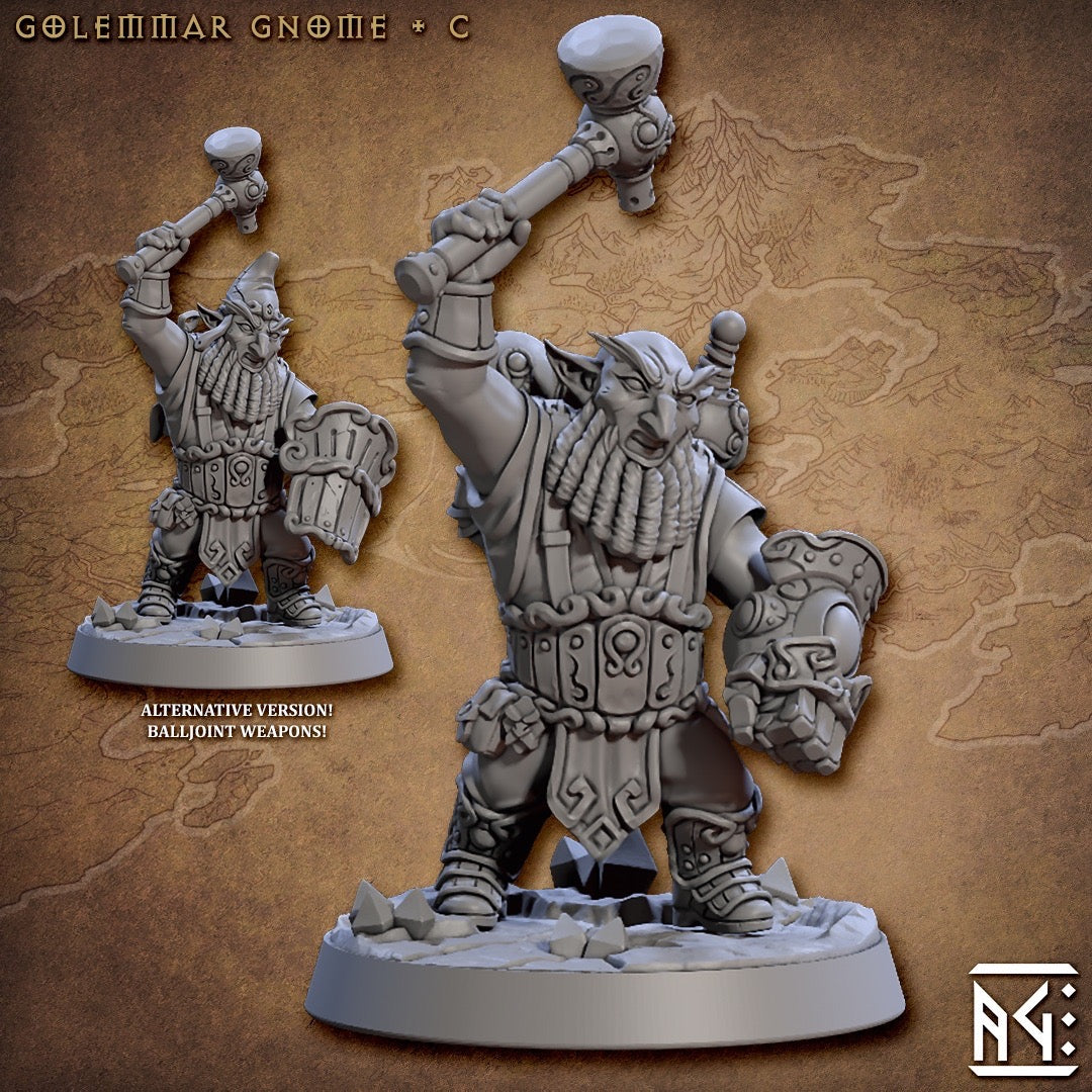 miniature Golemmar Gnome C sculpted by Artisan Guild