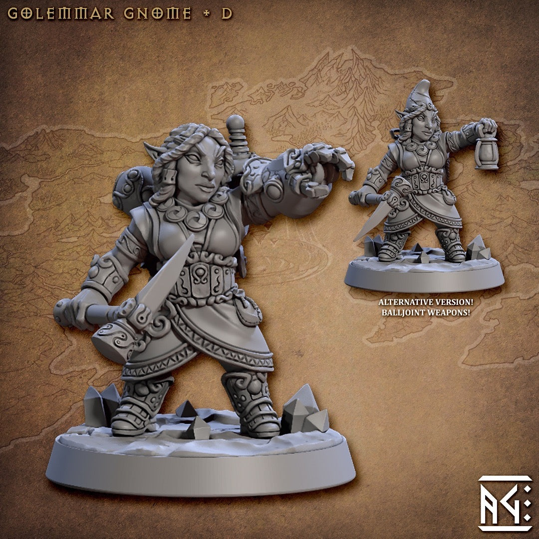 miniature Golemmar Gnome D sculpted by Artisan Guild