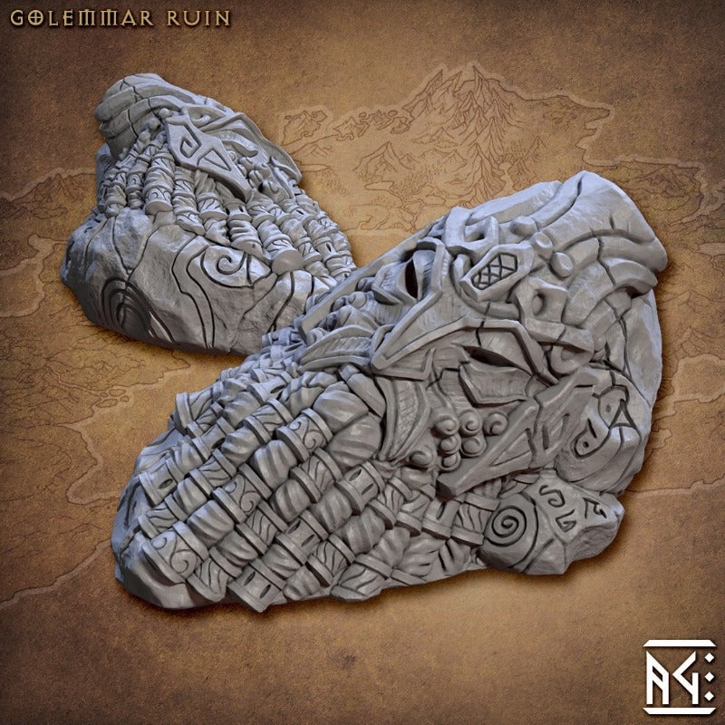 miniature Golemmar Ruin sculpted by Artisan Guild