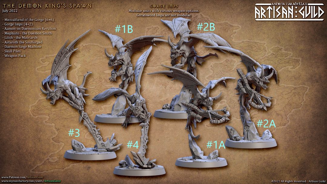 Unpainted 3d printed miniature - Gorge Imps