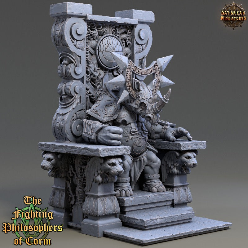 Rhino folk Gorgias sculpted by Daybreak miniatures