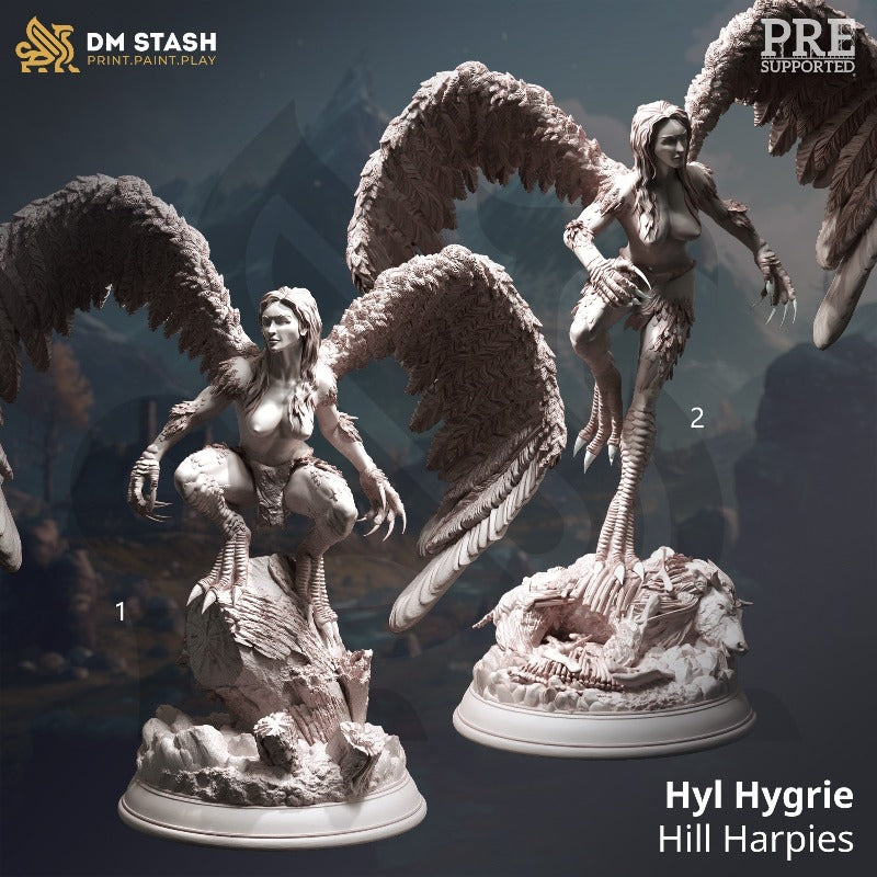 miniature Hyl Hygrie - Hill Harpies sculpted by DM Stash
