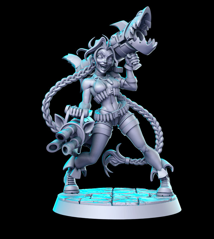 miniature Jinx sculpted by RN Estudio