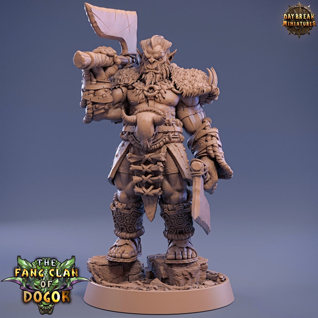 miniature Kuu'ndran Bluntcleaver sculpted by Daybreak miniatures