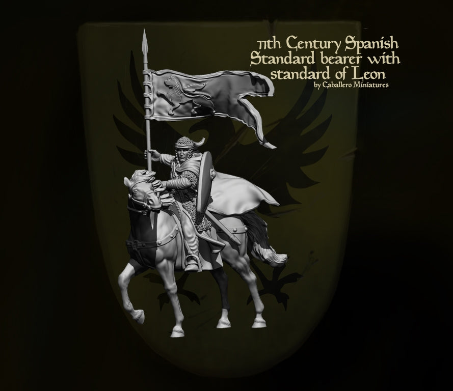 11th Century Spanish Standard Bearer with Standard of León