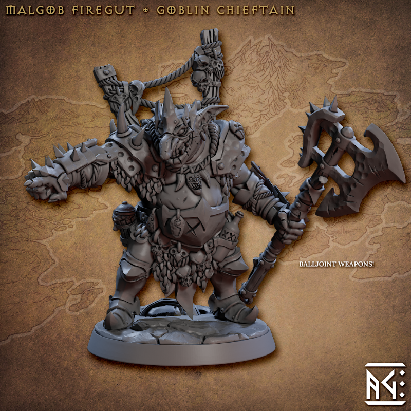 miniature Malgob Firegut sculpted by Archvillain Games