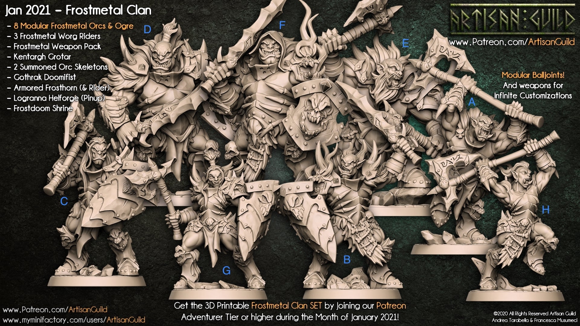 orc ogre fighter barbarians unpainted resin unpainted resin 3D Printed Miniature