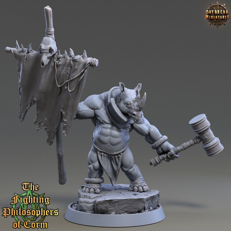 Rhino folk Patro Steadfast sculpted by Daybreak miniatures