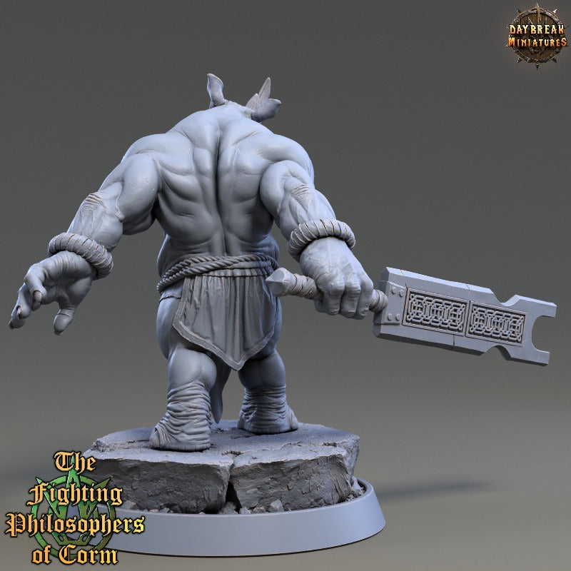 Rhino folk Proclus Stubb sculpted by Daybreak miniatures