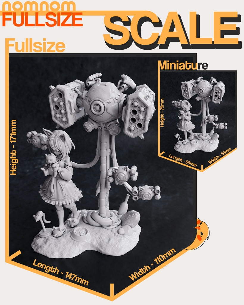 miniature Luna X Tofu sculpted by Nomnom Figures