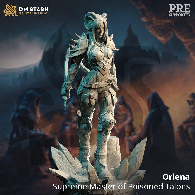 miniature Orlena - Supreme Master of Poisoned Talons sculpted by DM Stash