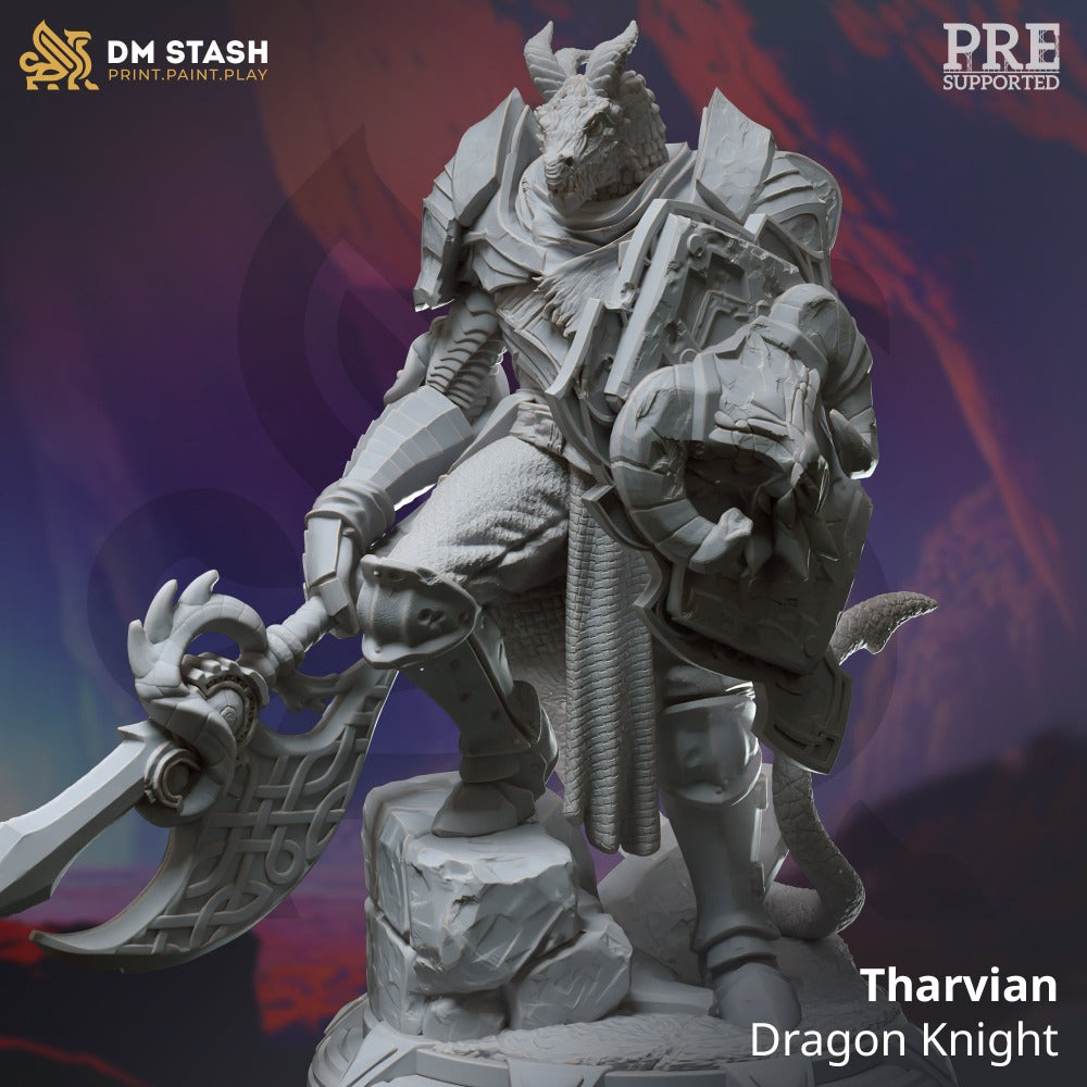 miniature Tharvian - Dragon knight sculpted by DM Stash