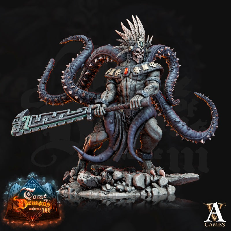 miniature Qyintakla Abominations pose 2 sculpted by Archvillain Games