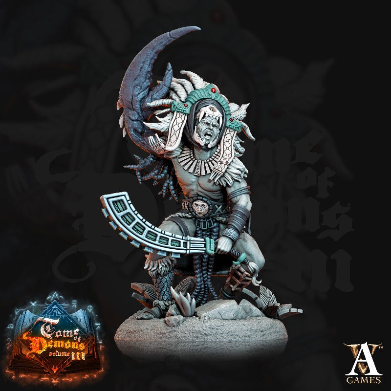 miniature Qyintakla Corrupted Hunters pose 1 sculpted by Archvillain Games