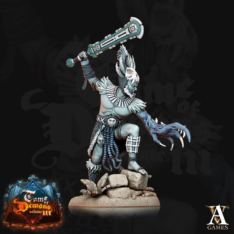 miniature Qyintakla Corrupted Hunters pose 2 sculpted by Archvillain Games