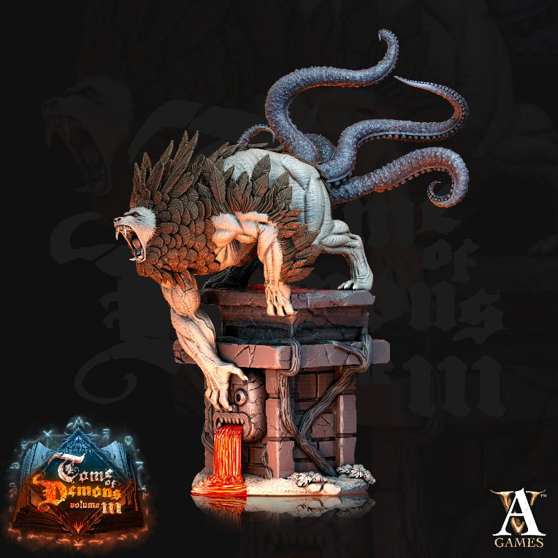 miniature Teraton Shumba pose 3 sculpted by Archvillain Games