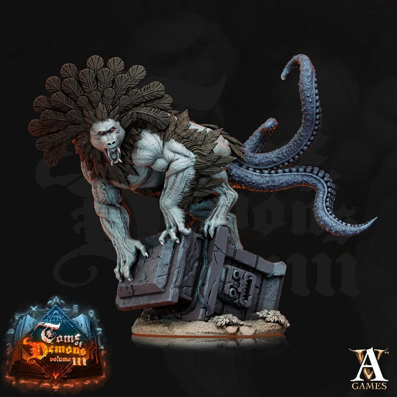 miniature Teraton Shumba pose 4 sculpted by Archvillain Games