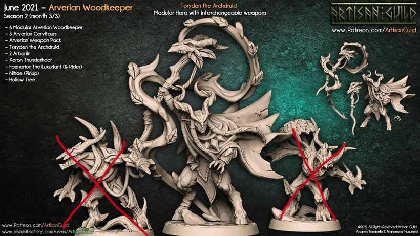 faun druid  unpainted resin unpainted resin 3D Printed Miniature