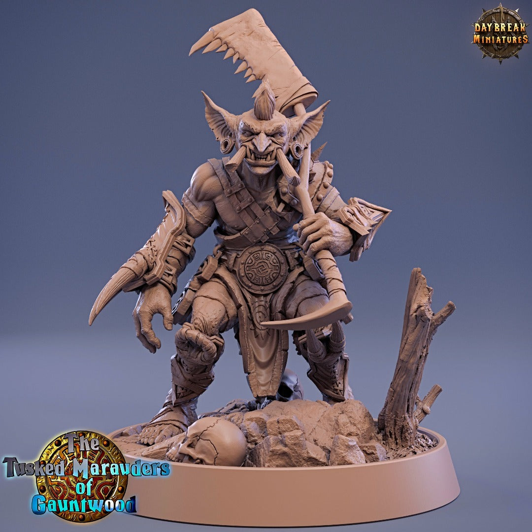 Goblin chief leader of tusked goblin tribe
