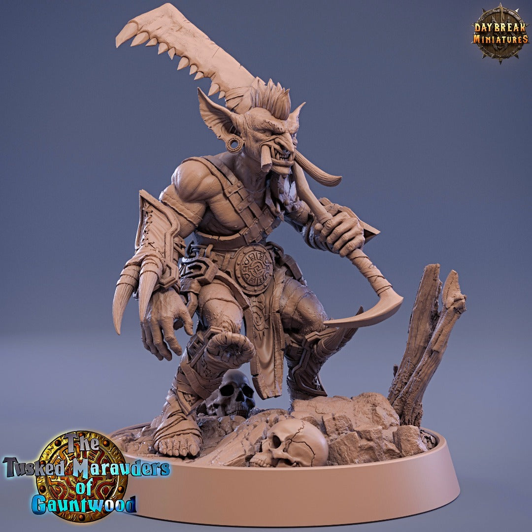 Goblin chief leader of tusked goblin tribe