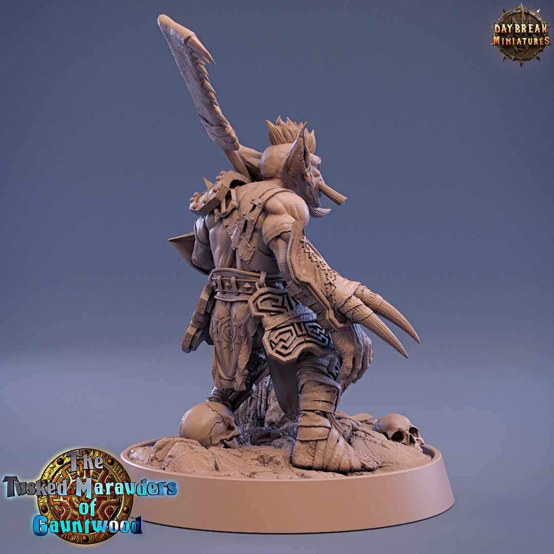 Goblin chief leader of tusked goblin tribe