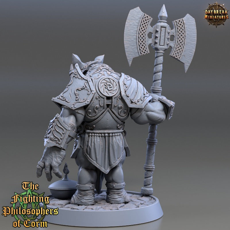 Rhino folk Zeno Watcher sculpted by Daybreak miniatures