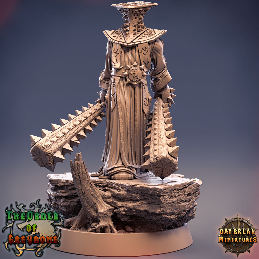 Monk masked warrior unpainted resin unpainted resin 3D Printed Miniature