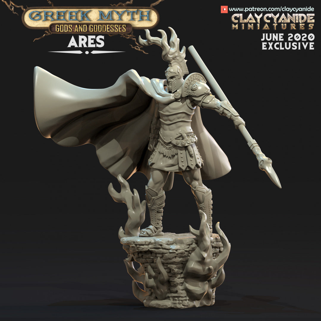 Greek god of war ares male unpainted resin unpainted resin 3D Printed Miniature
