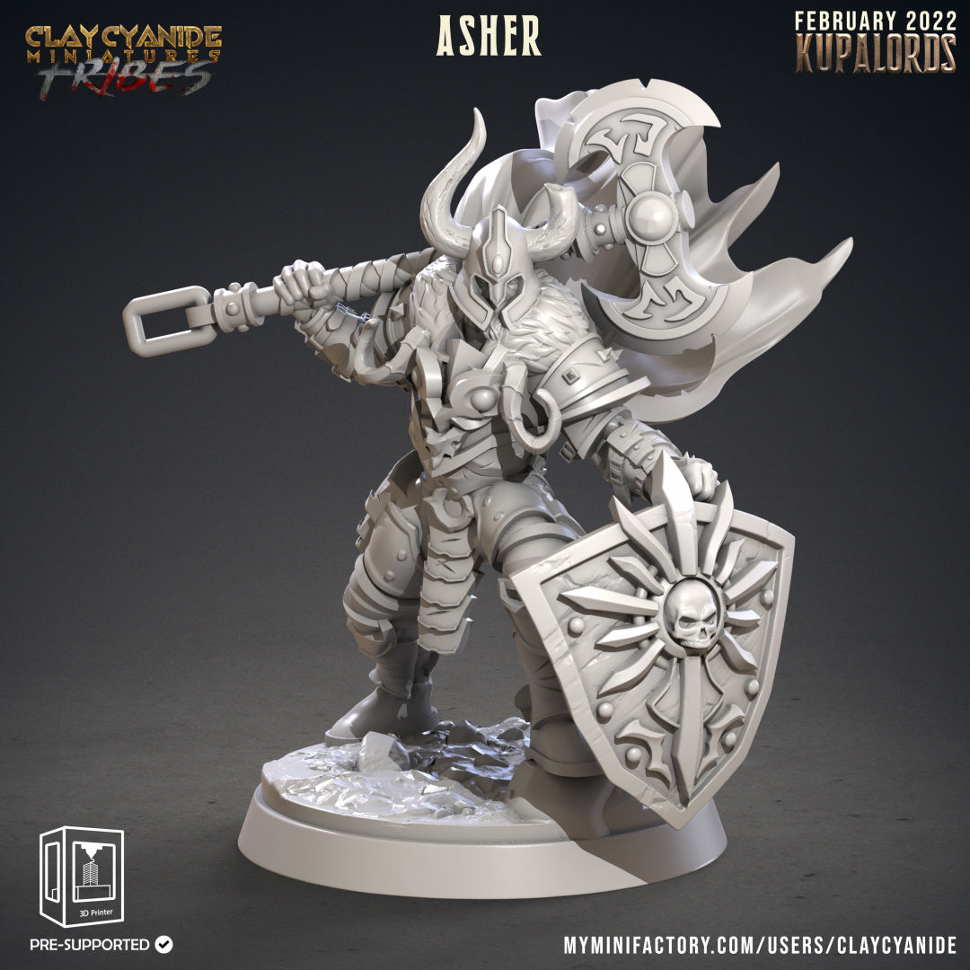 Male knight fighter paladin  unpainted resin unpainted resin 3D Printed Miniature