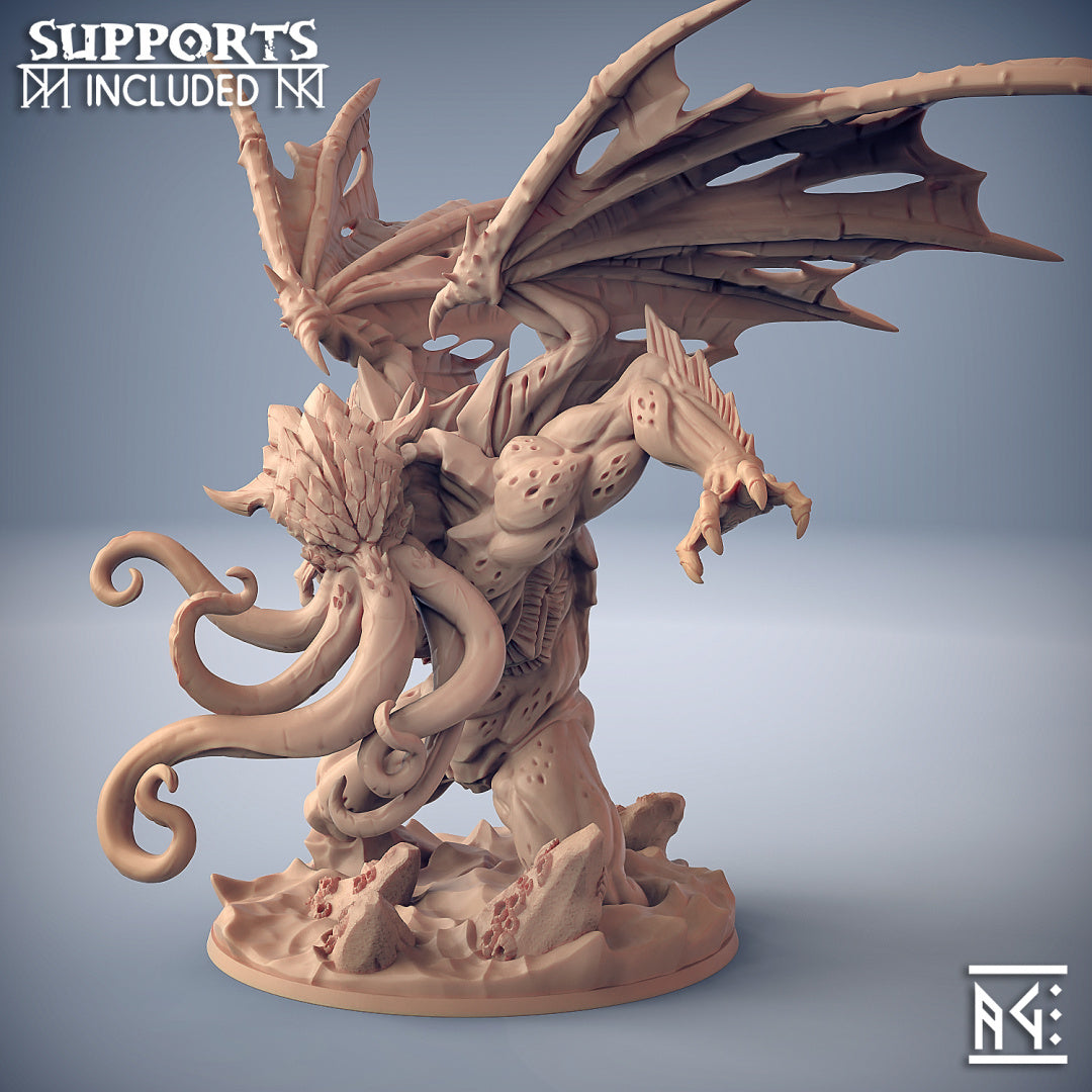 Lovecraftian cthulhu monster bust  unpainted resin unpainted resin 3D Printed Bust