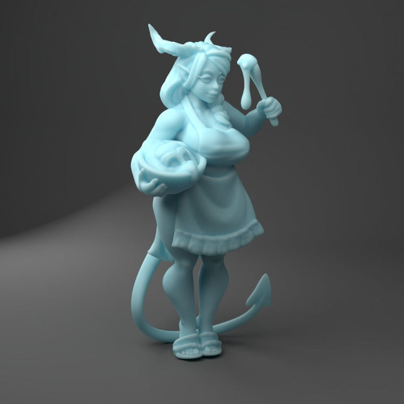 miniature Stacy's Mom pinup sculpted by Twin Goddess