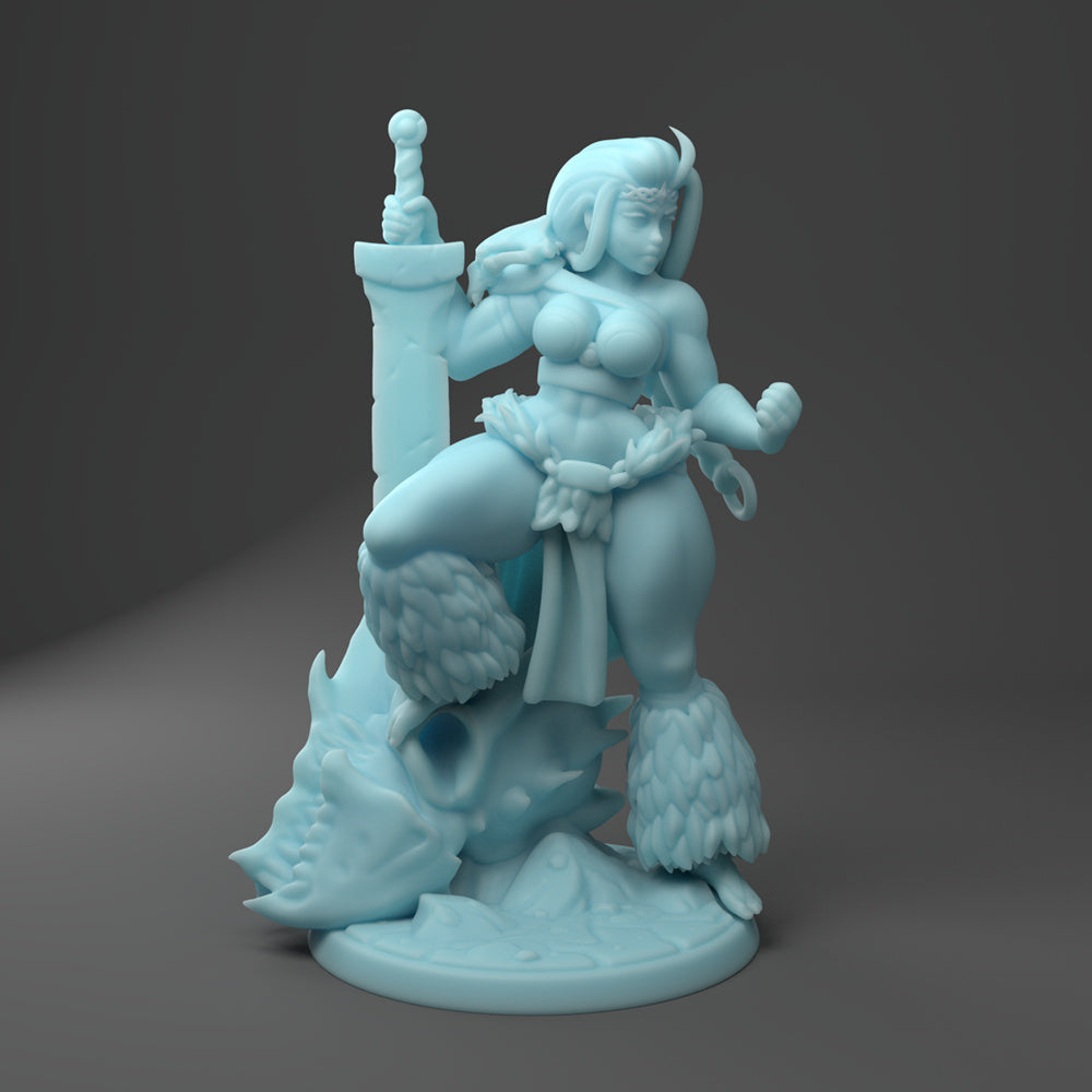 Skadi the human barbarian