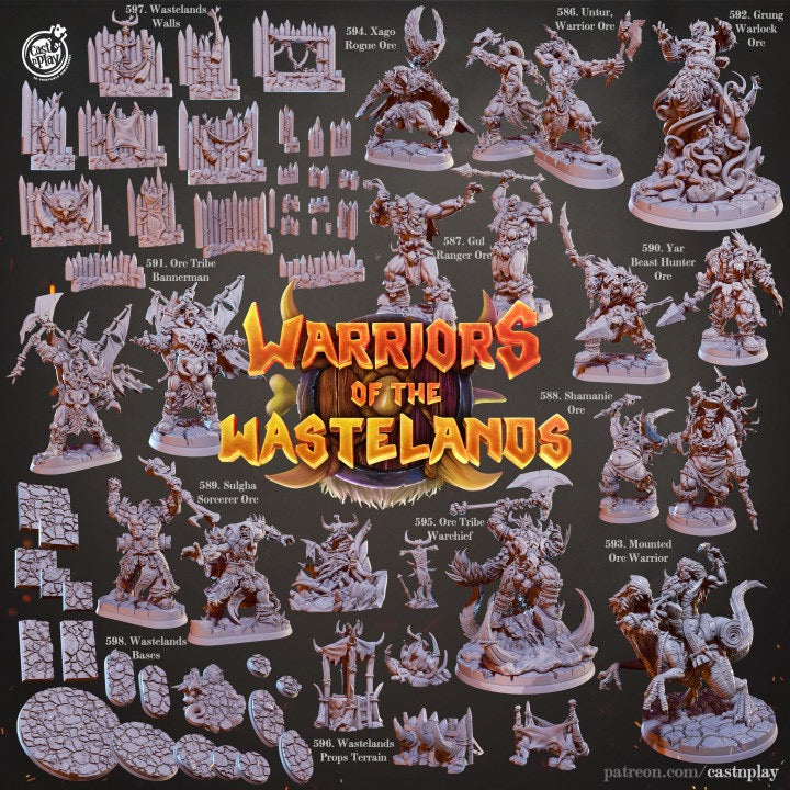 Warriors of the wasteland miniatures by Cast n Play